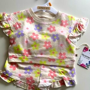 BearPaw Toddler Floral Set in Cream and Pastels